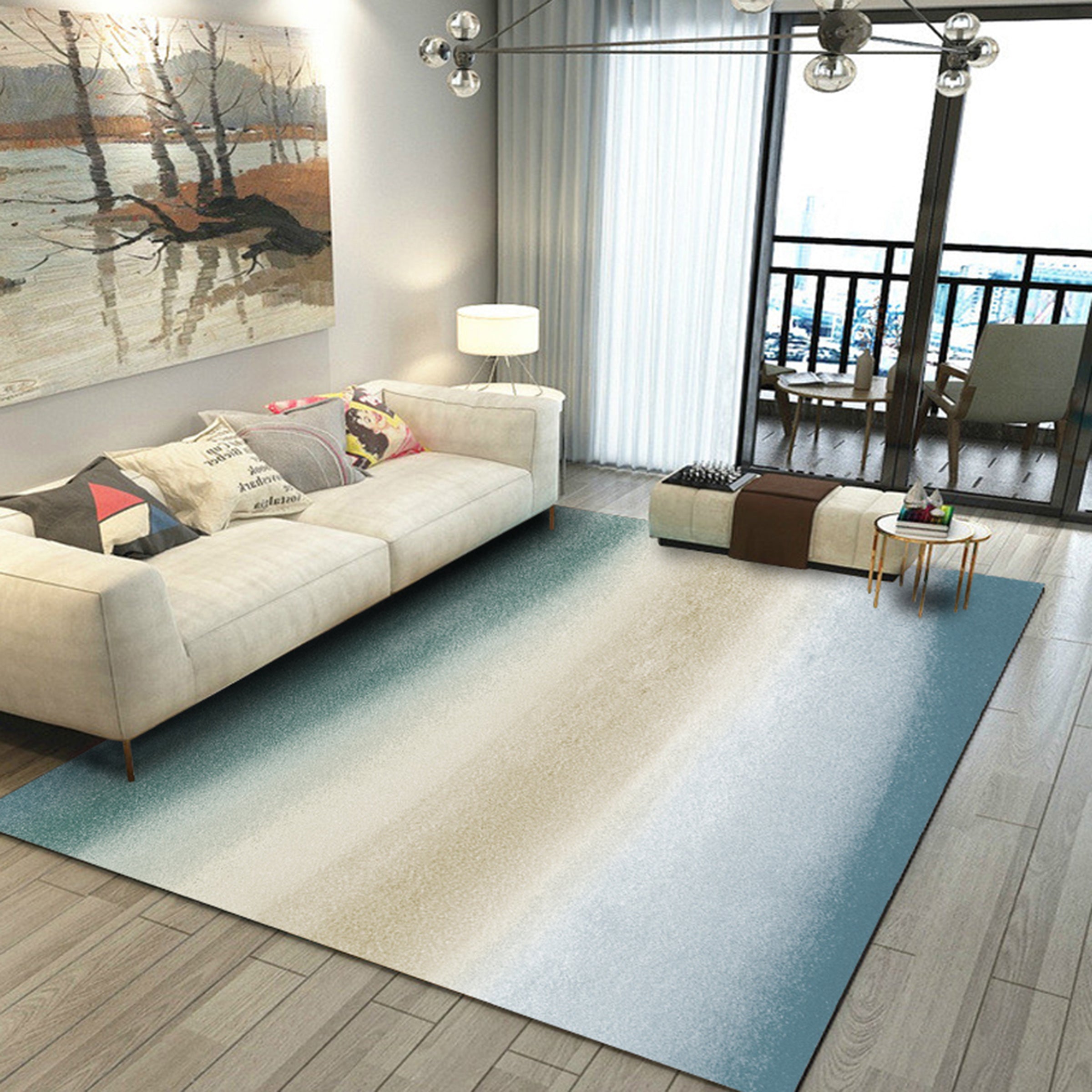 3D Colored Lines WG197 Non Slip Rug Mat Mat AJ Creativity Home