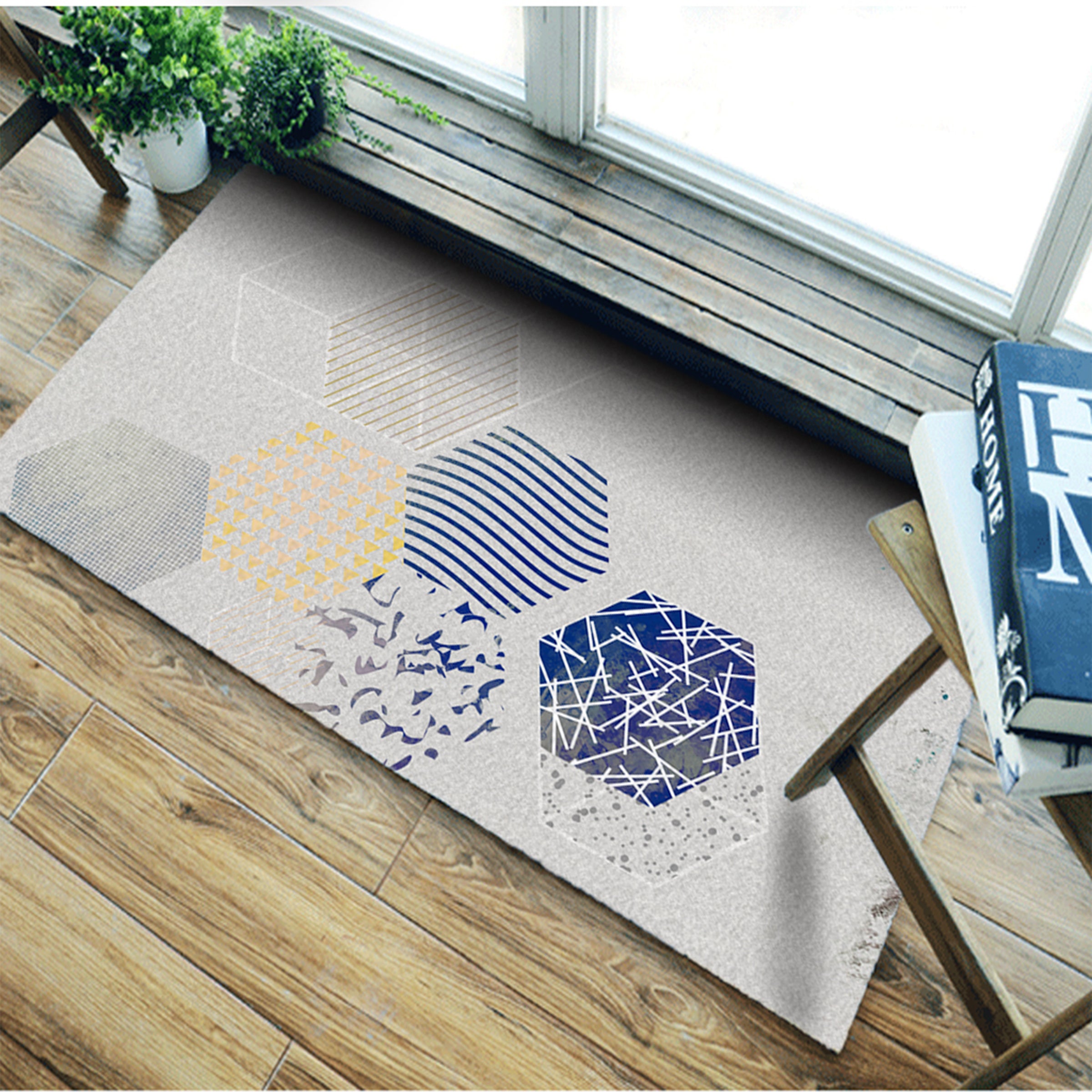 3D Colored Diamond WG080 Non Slip Rug Mat Mat AJ Creativity Home