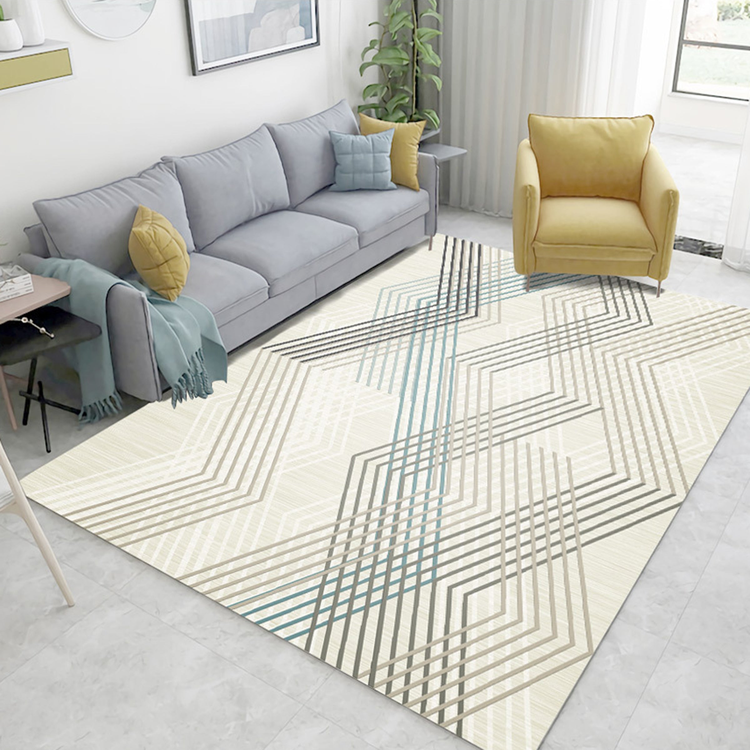 3D Color Stripe WG298 Non Slip Rug Mat Mat AJ Creativity Home