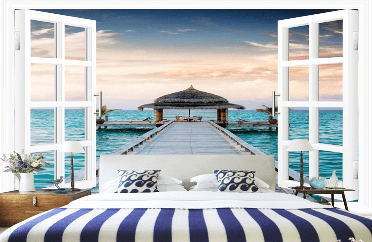 Sea Wooden Bridge 6 Wallpaper AJ Wallpaper