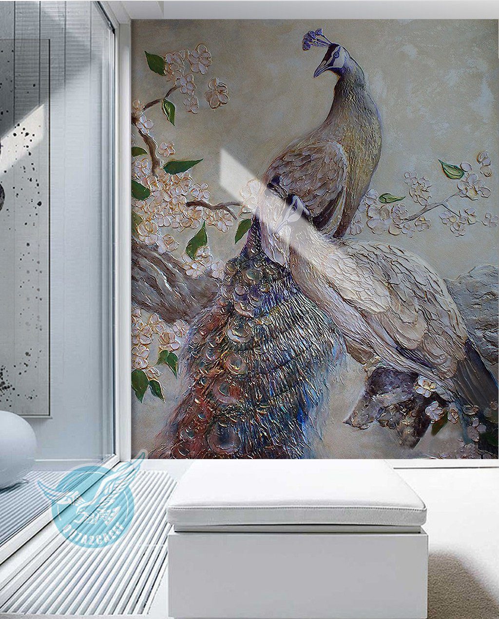 3D Peacock 360 Wall Murals Wallpaper AJ Wallpaper 2