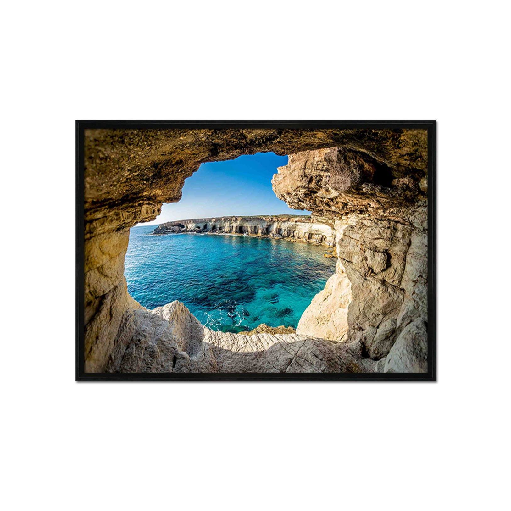 3D Cave Entrance 102 Fake Framed Print Painting Wallpaper AJ Creativity Home