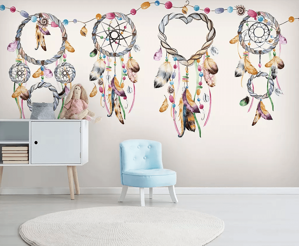 3D Feathered Wind Chime 308 Wallpaper AJ Wallpaper 2