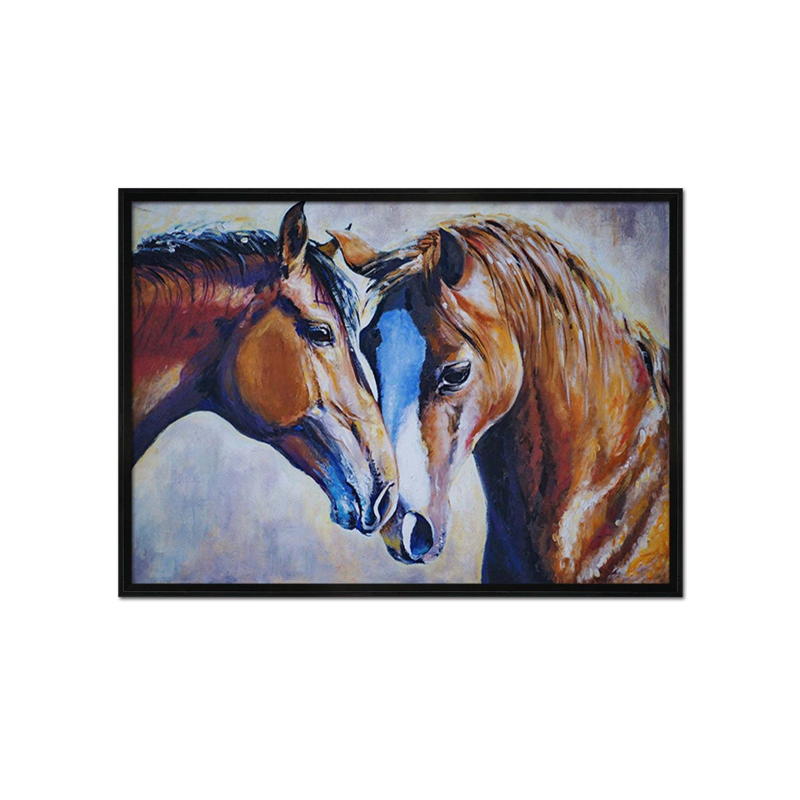 3D Horse Close 065 Fake Framed Print Painting Wallpaper AJ Creativity Home