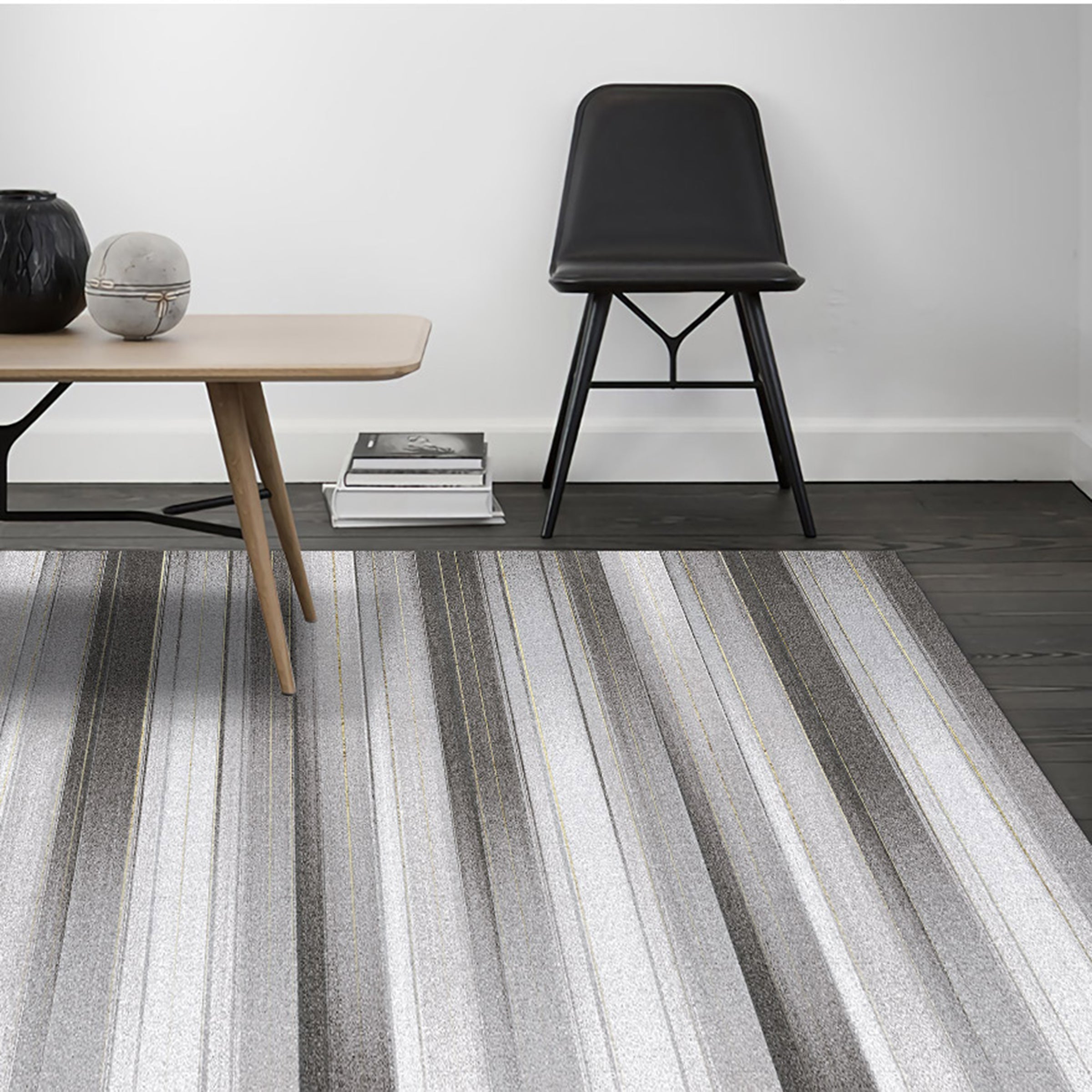 3D Gray Stripe WG301 Non Slip Rug Mat Mat AJ Creativity Home