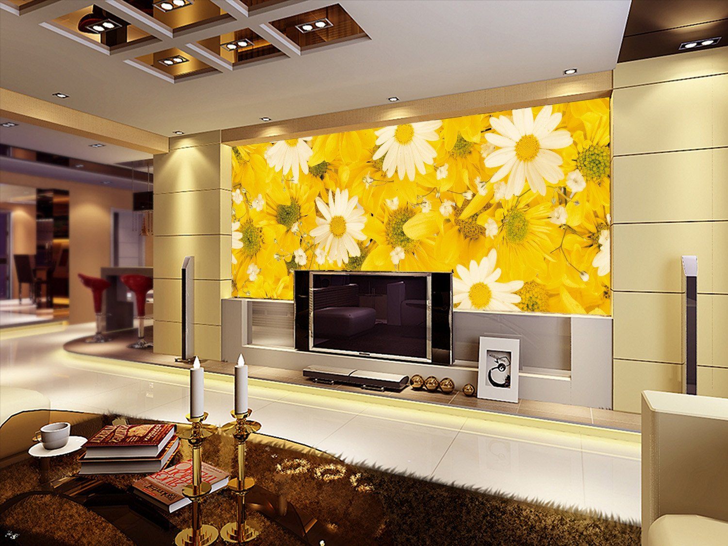 Yellow Chrysanthemums Wallpaper AJ Wallpaper