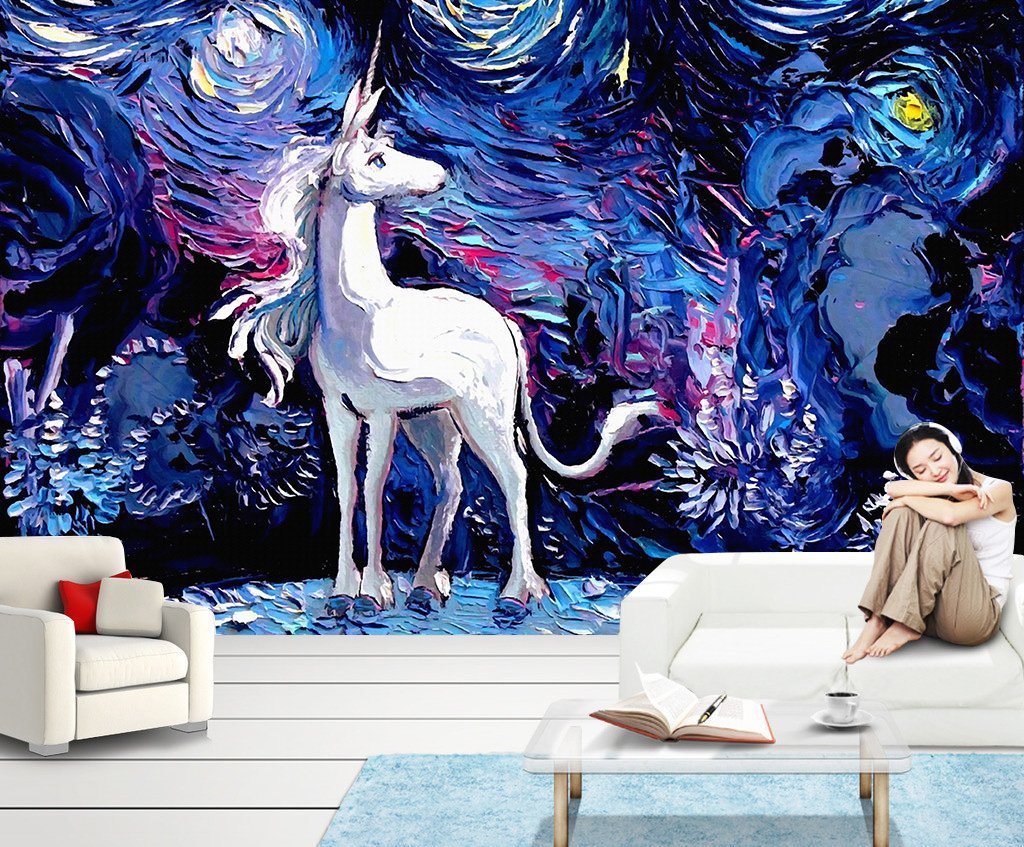 3D Unicorn 48 Wall Murals Wallpaper AJ Wallpaper 2