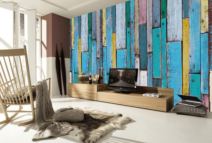 Uneven Color Boards Wallpaper AJ Wallpaper