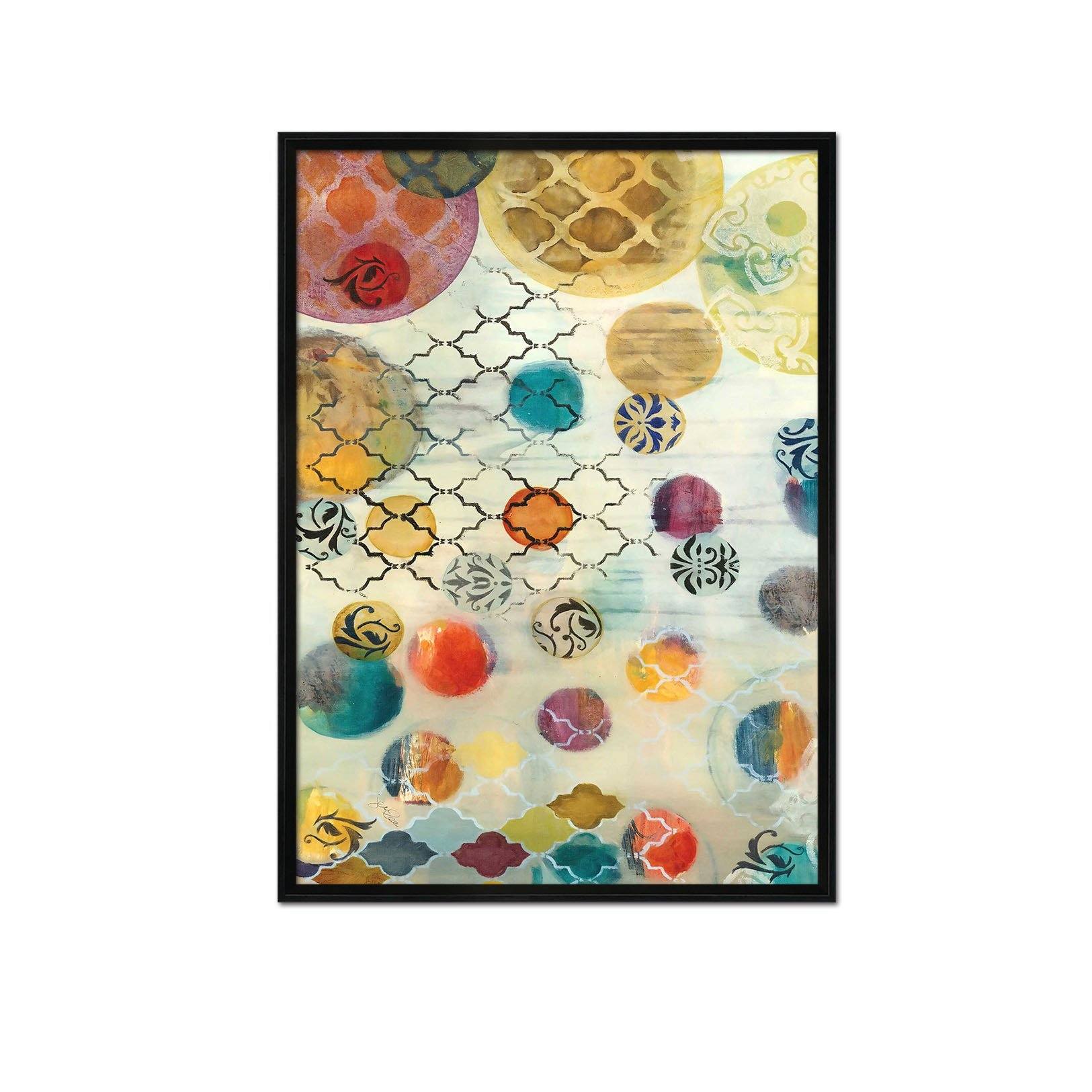 3D Colorful Balls 115 Fake Framed Print Painting Wallpaper AJ Creativity Home