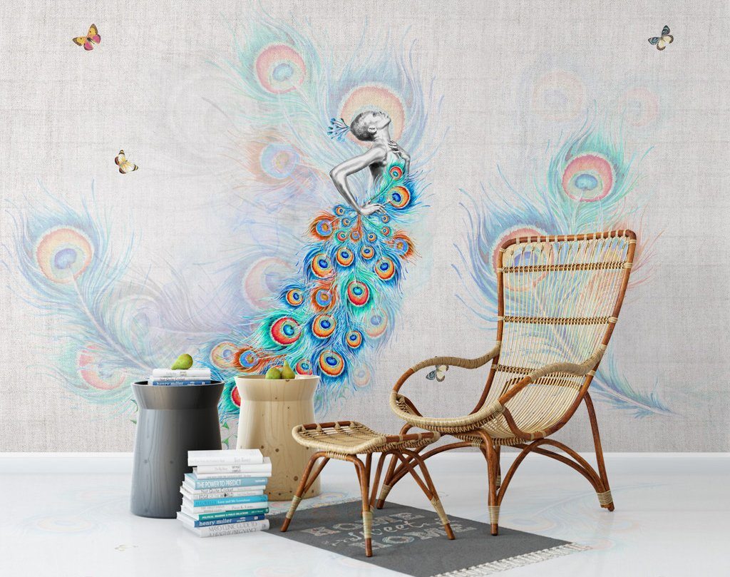 3D Peacock 148 Wall Murals Wallpaper AJ Wallpaper 2