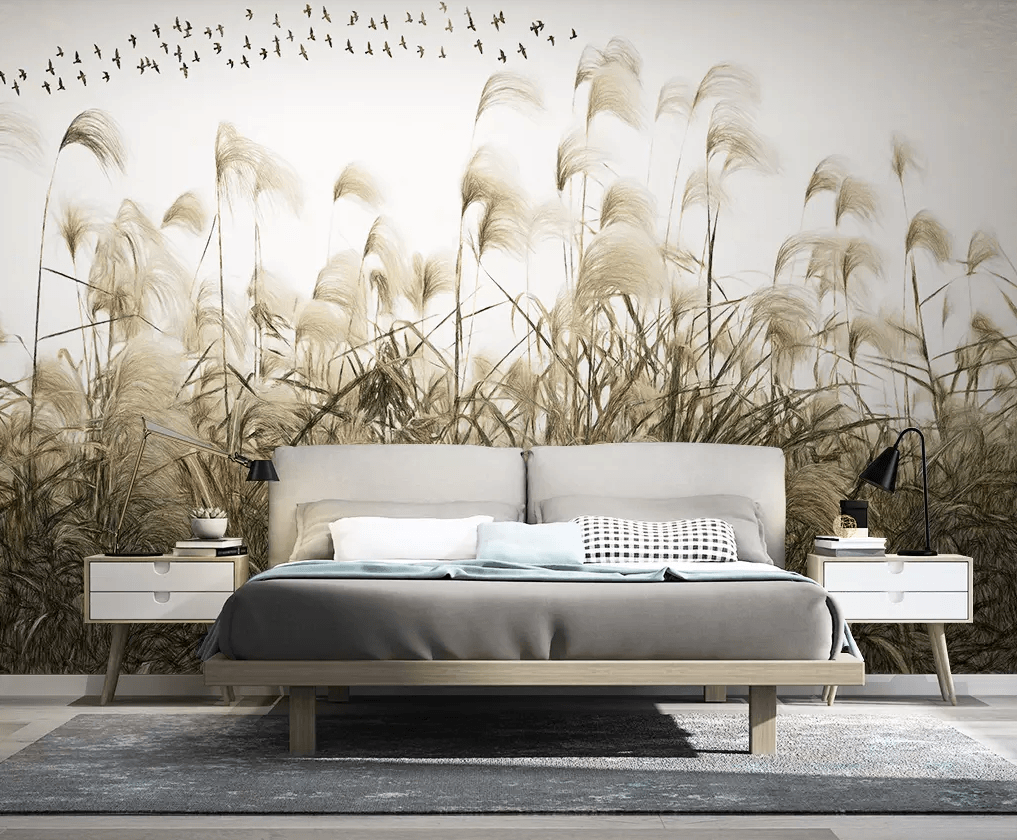 3D Grass Fluttering Wild Goose 446 Wallpaper AJ Wallpaper 2