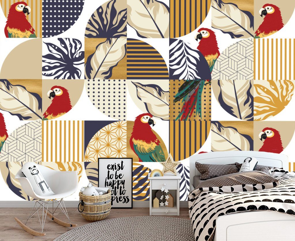 3D Leaf Bird 856 Wall Murals Wallpaper AJ Wallpaper 2