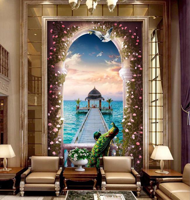 3D Pavilion Lake 644 Wall Murals Wallpaper AJ Wallpaper 2