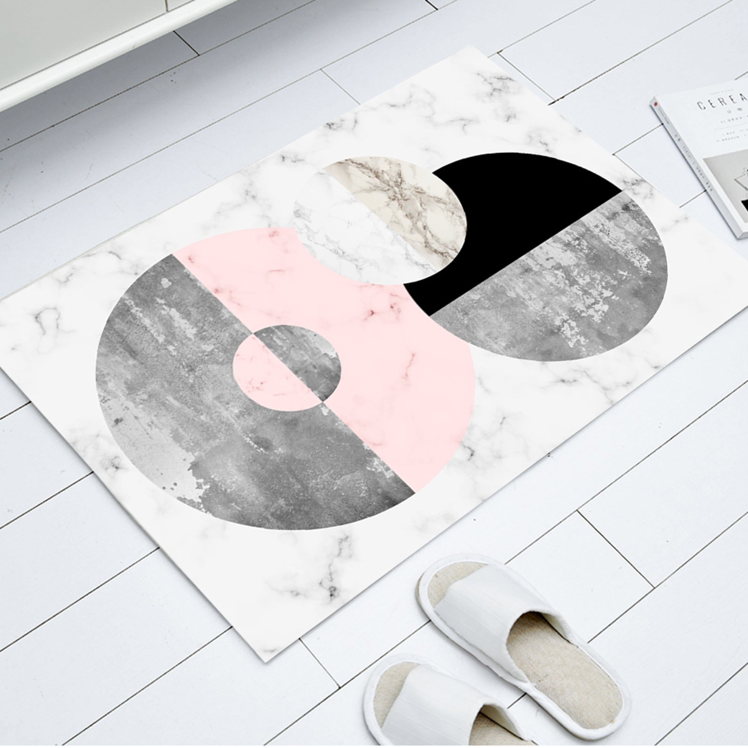 3D Colored Circular Pattern WG452 Non Slip Rug Mat Mat AJ Creativity Home