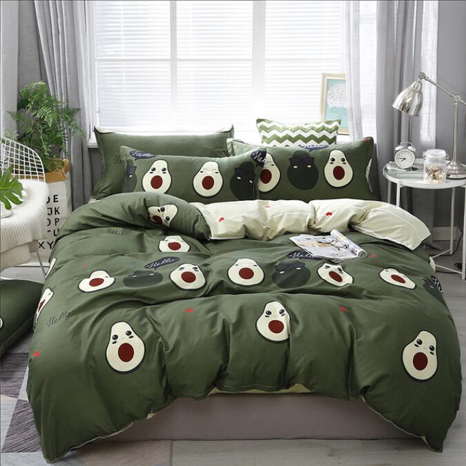 3D Dark Green Avocado 12146 Bed Pillowcases Quilt