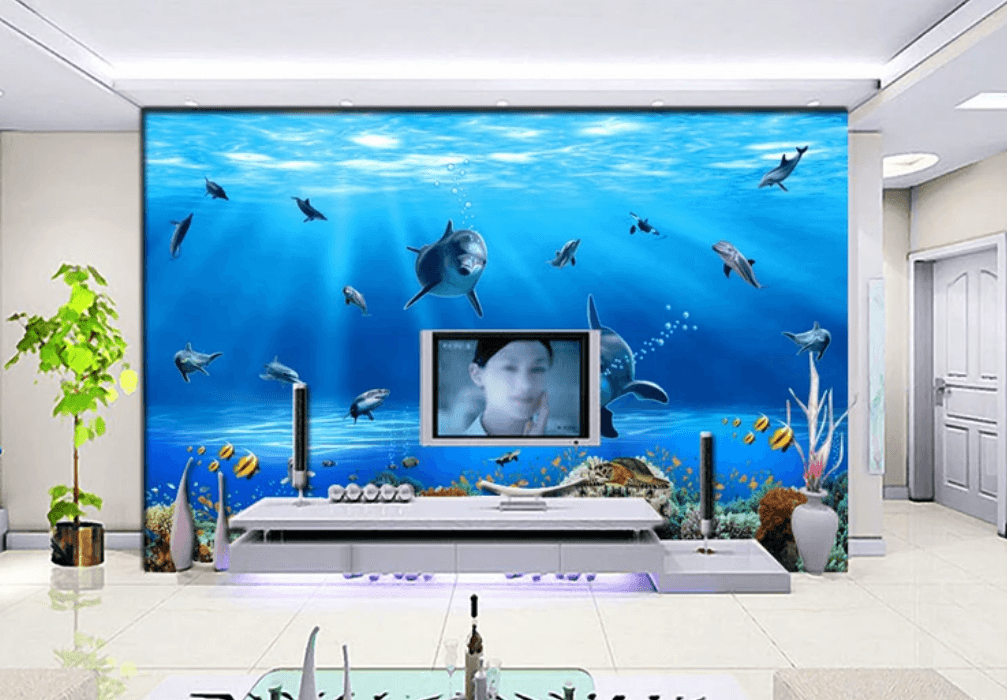 3D Undersea Dolphins 7 Wallpaper AJ Wallpaper 2