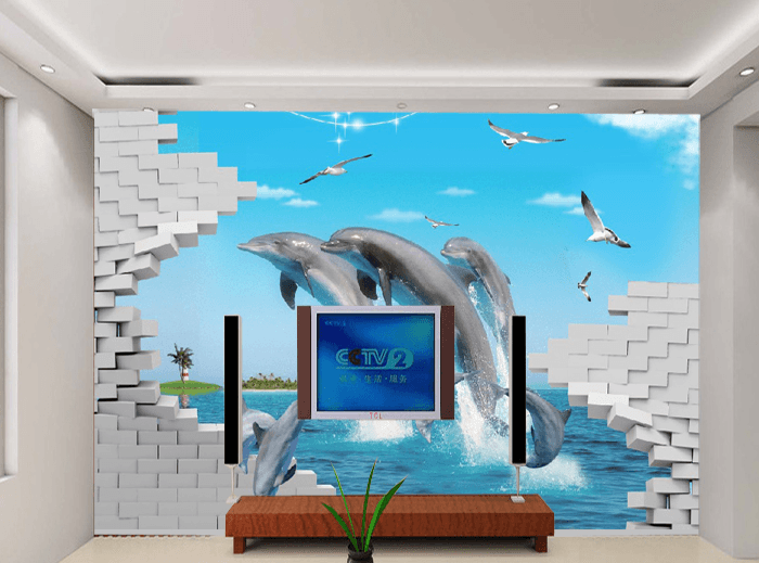 Jumping Dolphins Wallpaper AJ Wallpaper