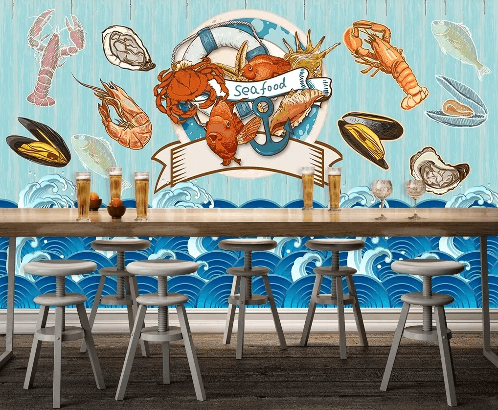 3D Fish And Shrimp Shell 125 Wallpaper AJ Wallpaper 2