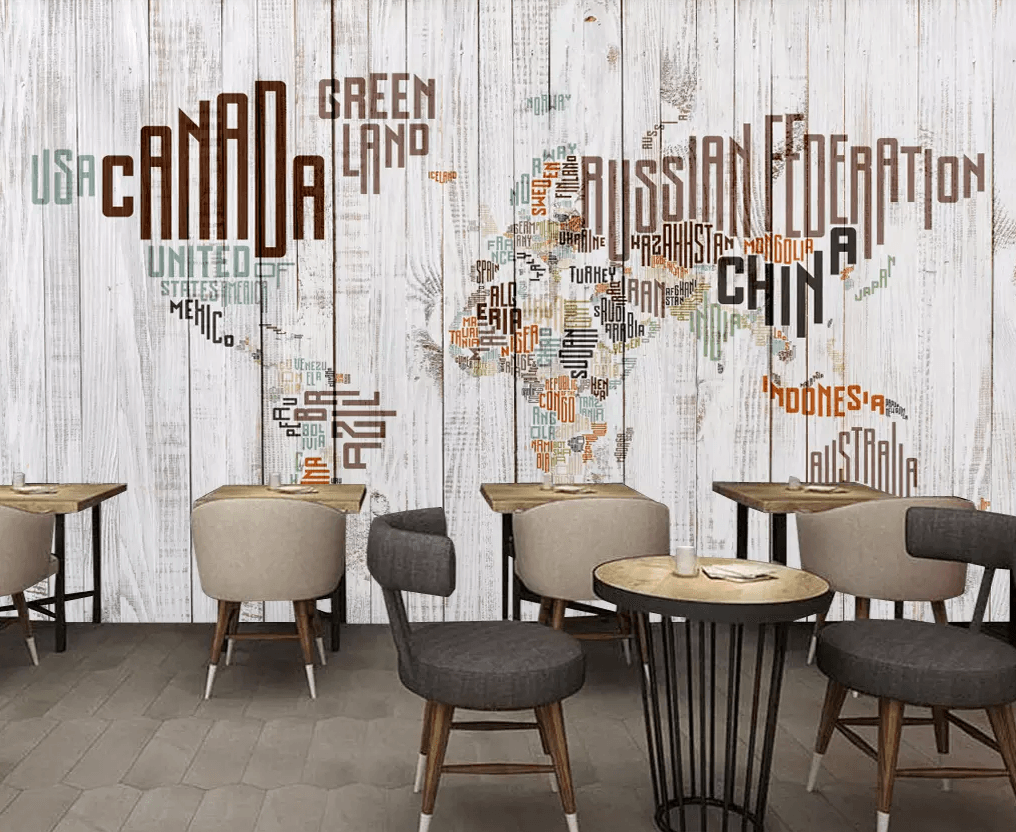 3D Wooden Board English Map 228 Wallpaper AJ Wallpaper 2
