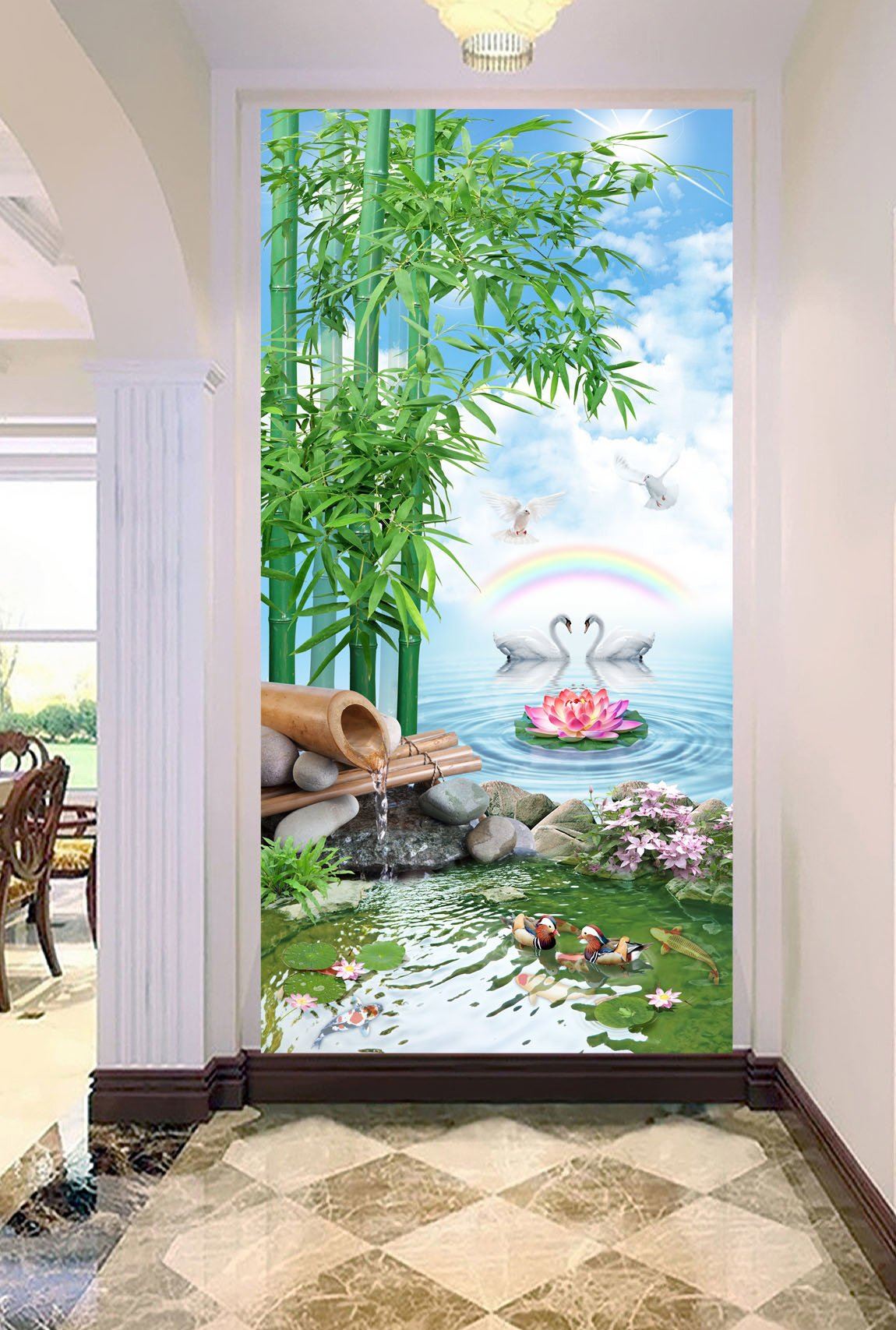 3D Mandarin Duck 364 Wallpaper AJ Wallpaper