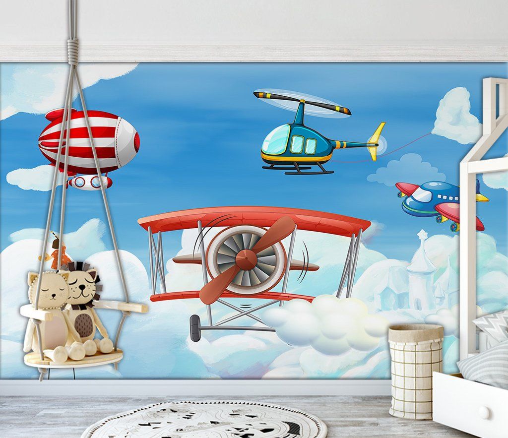 3D Aircraft 842 Wall Murals Wallpaper AJ Wallpaper 2