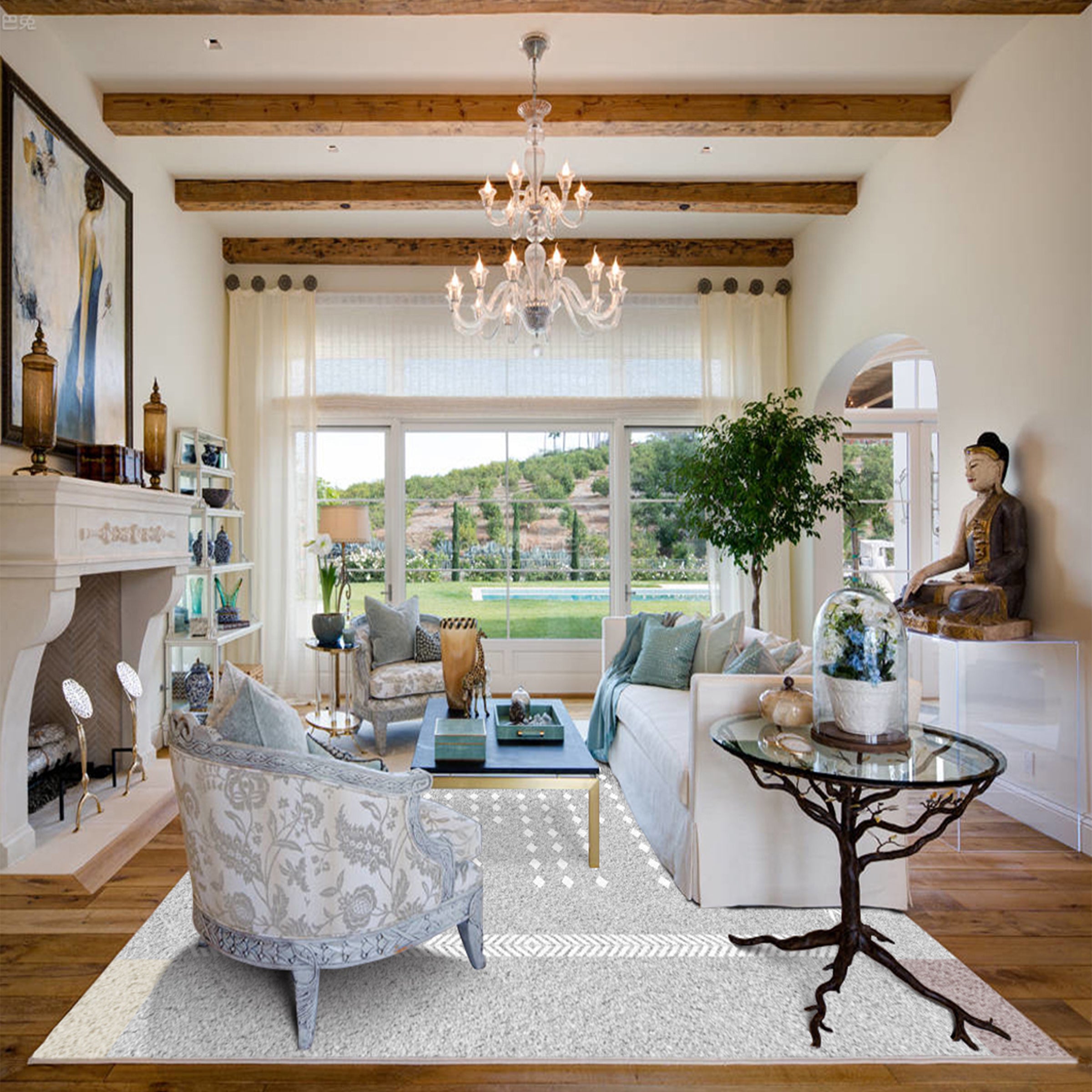 3D White Diamond WG081 Non Slip Rug Mat Mat AJ Creativity Home