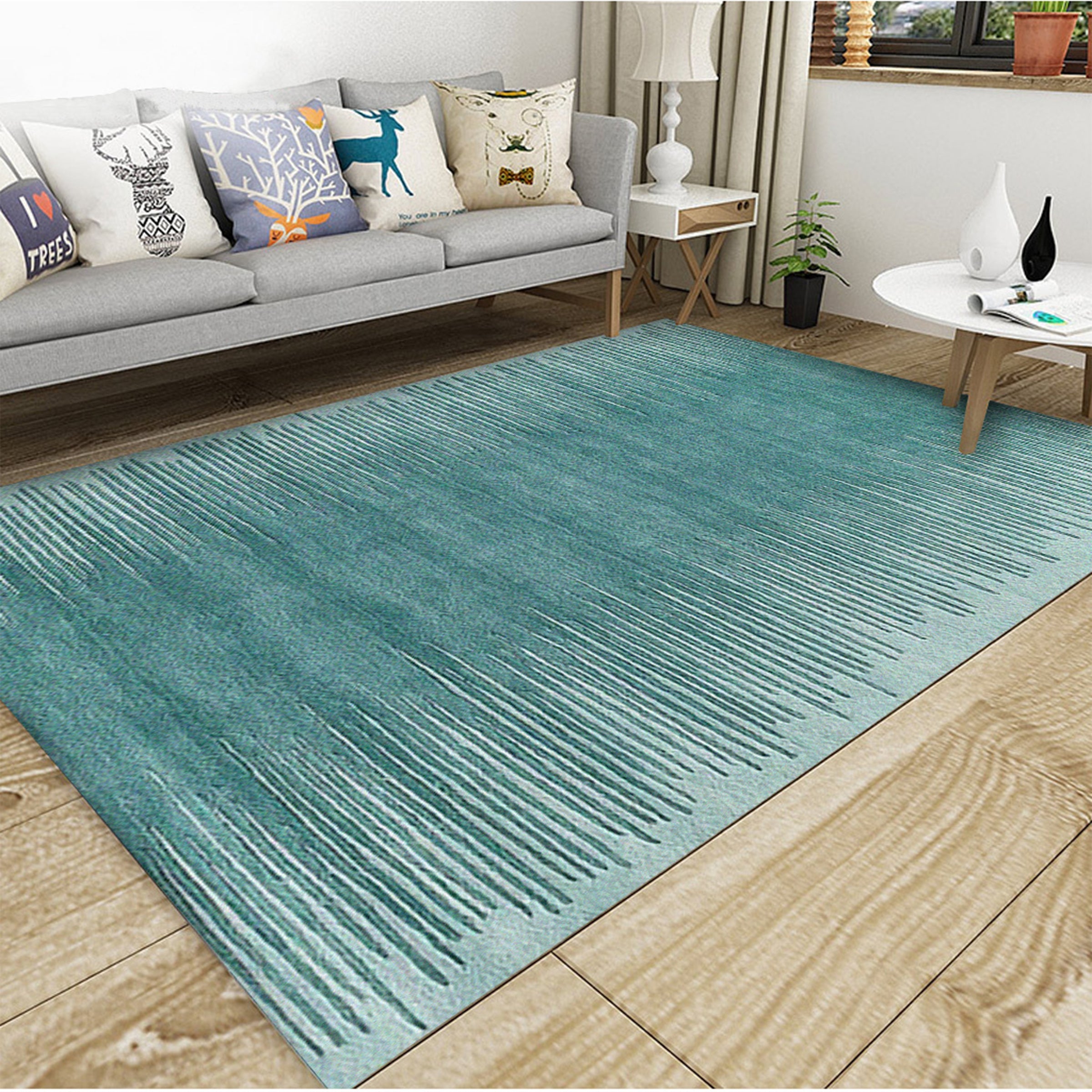 3D Green Vertical WG140 Non Slip Rug Mat Mat AJ Creativity Home