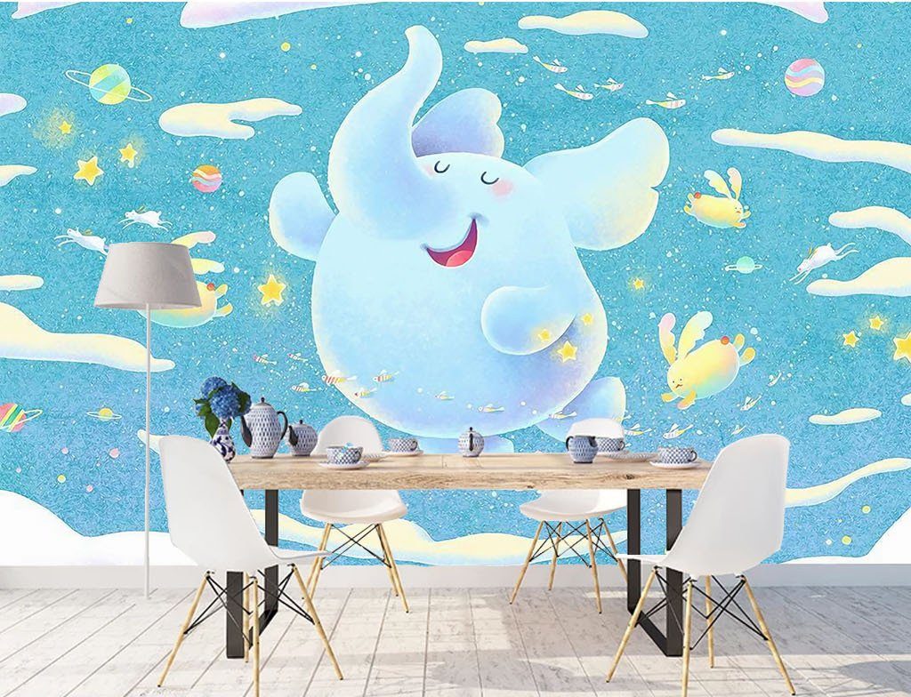 3D Cute Little Elephant 827 Wall Murals Wallpaper AJ Wallpaper 2