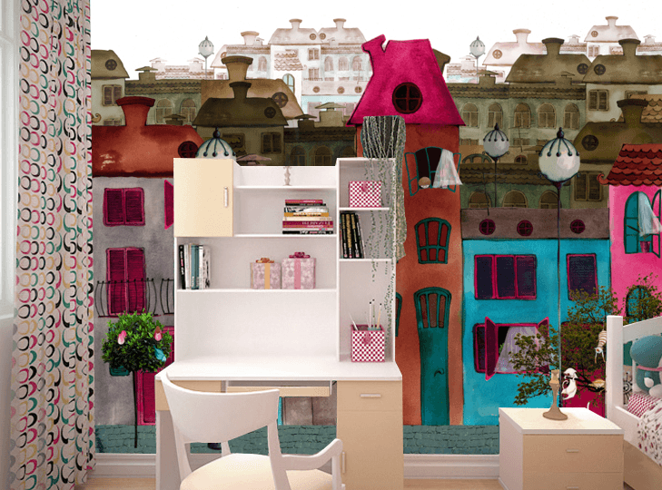 Colorful Buildings Wallpaper AJ Wallpaper