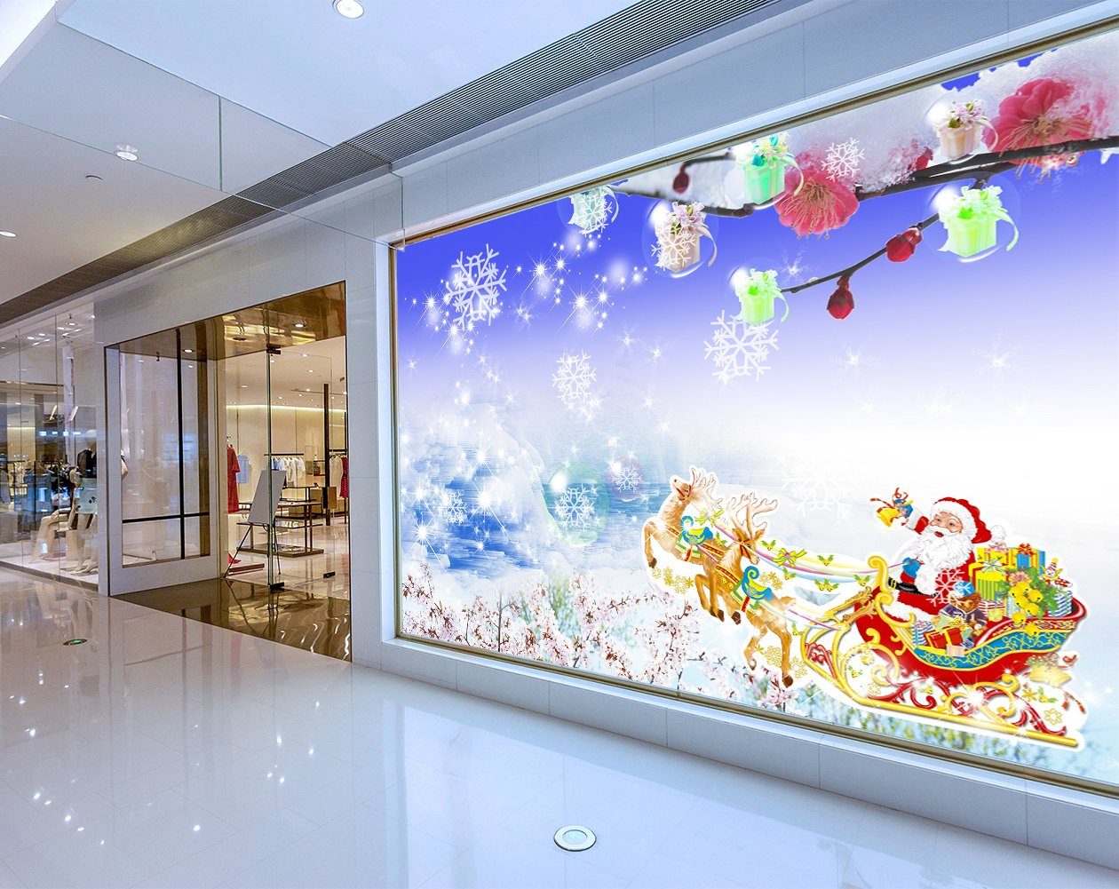 3D Snowflake Elegant Deer 133 Wallpaper AJ Wallpaper