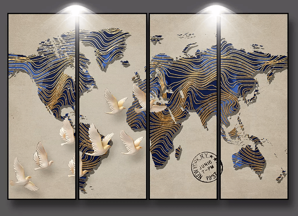 3D Line Map 183 Wallpaper AJ Wallpaper 2