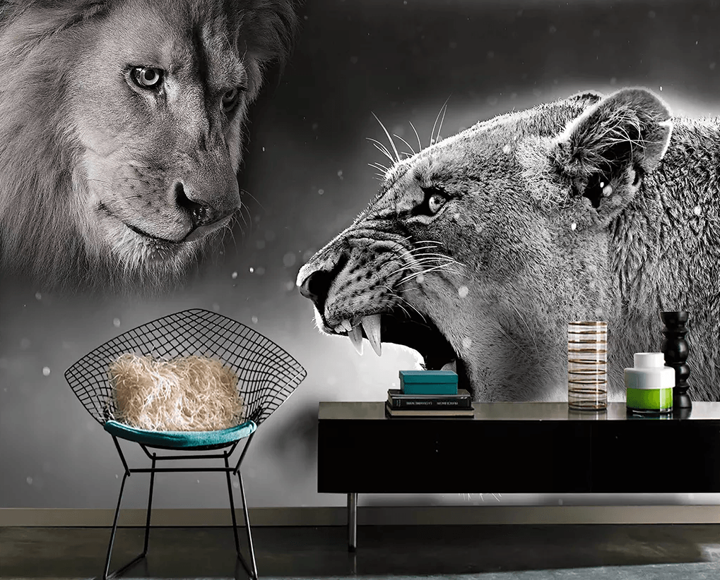 3D Ferocious Lion 345 Wallpaper AJ Wallpaper 2
