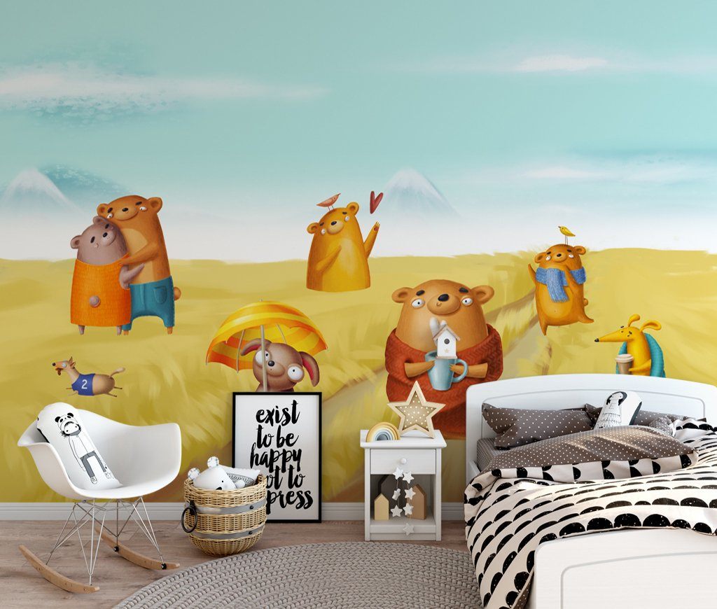 3D Animal Park 835 Wall Muralsls Wallpaper AJ Wallpaper 2