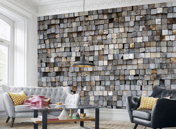 Uneven Wooden Boxes Wallpaper AJ Wallpaper