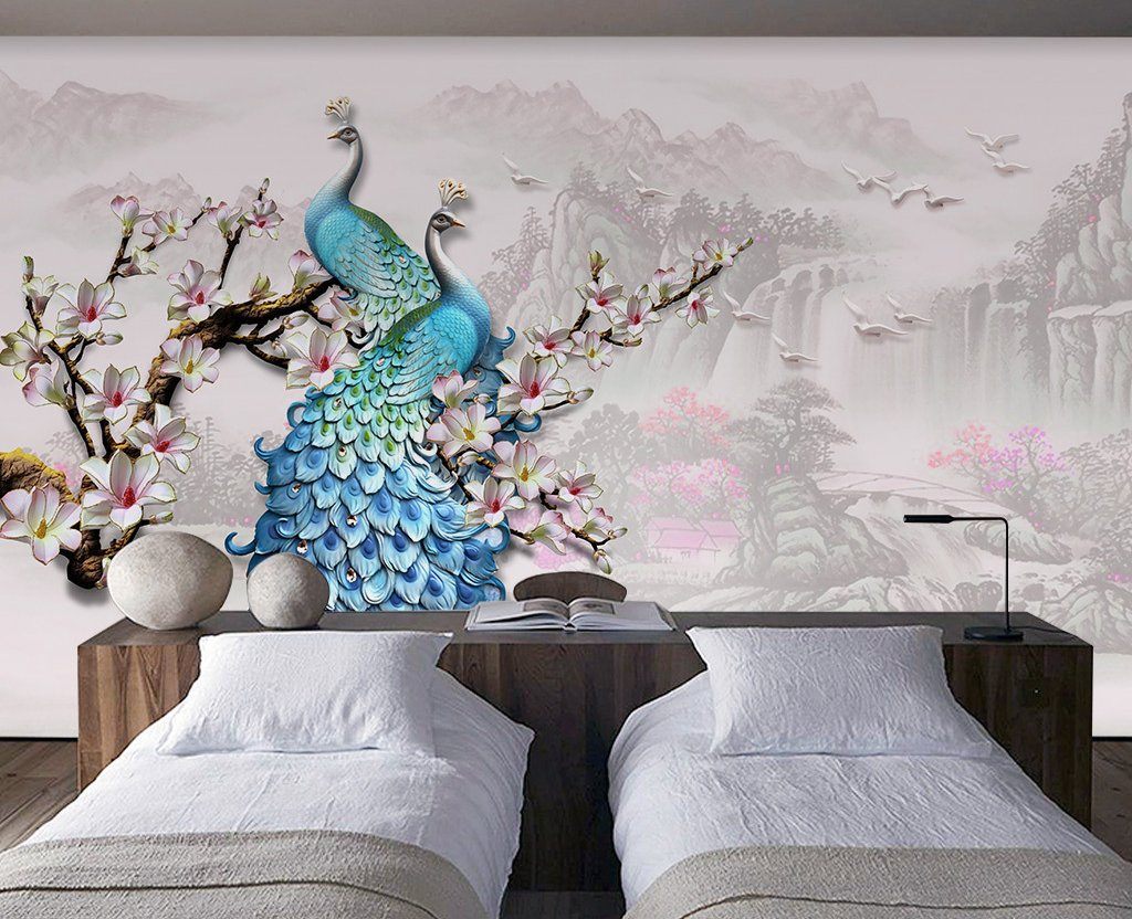 3D Peacock 70 Wall Murals Wallpaper AJ Wallpaper 2