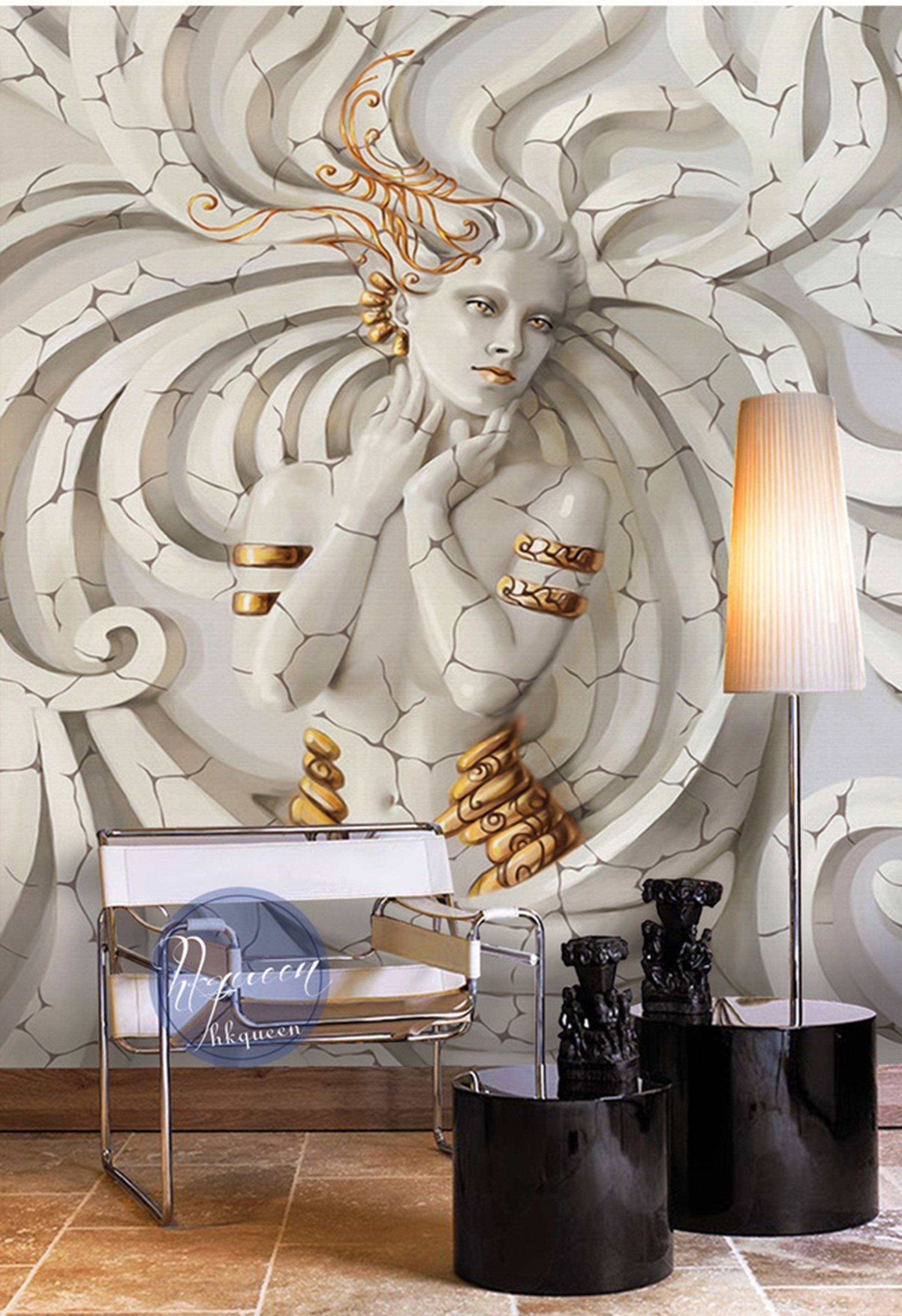 3D Carved Beauty 386 Wall Murals Wallpaper AJ Wallpaper 2