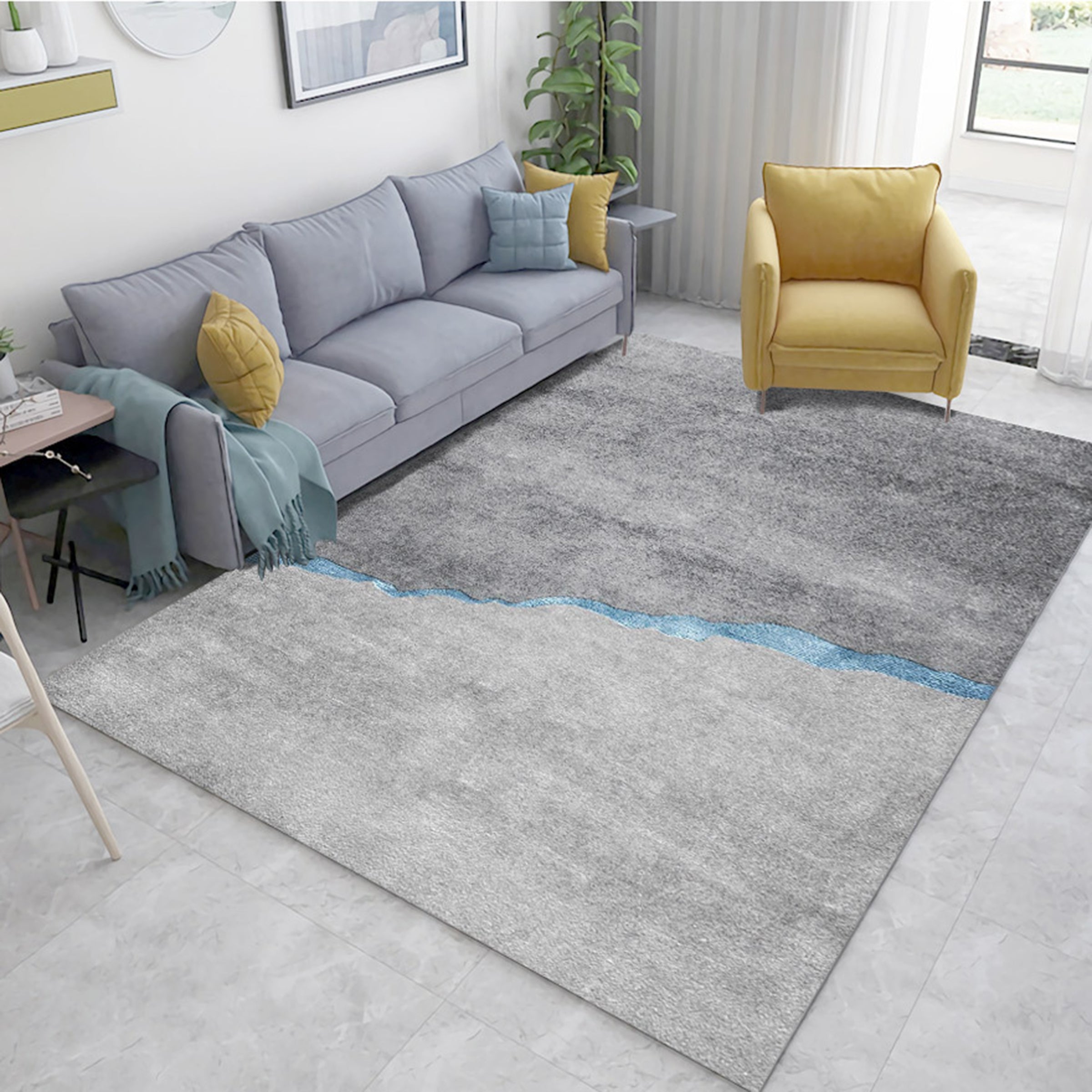 3D Modern Gray WG043 Non Slip Rug Mat Mat AJ Creativity Home