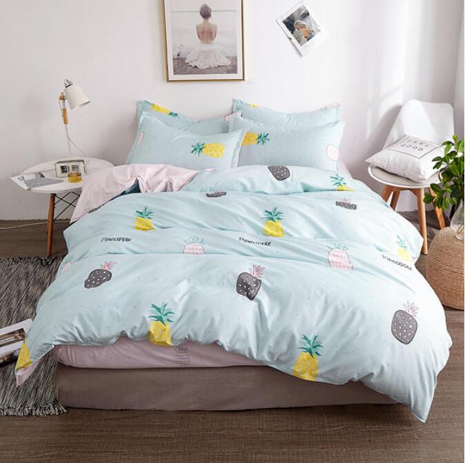 3D Black Yellow Pineapple 2016 Bed Pillowcases Quilt