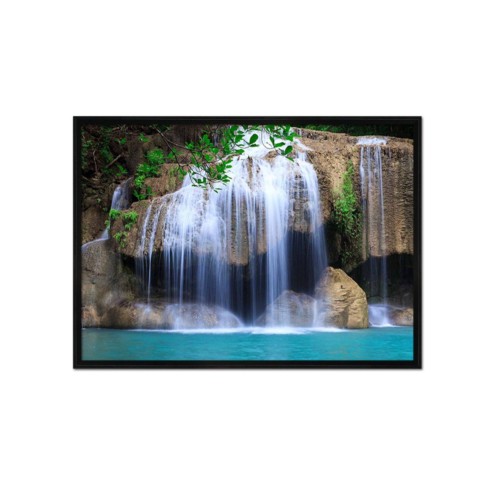 3D Mountain Stone River 109 Fake Framed Print Painting Wallpaper AJ Creativity Home