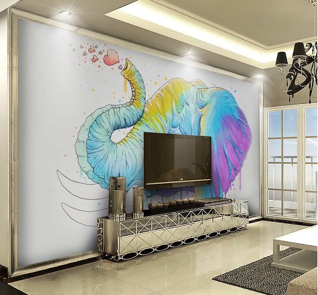 3D Elephant 361 Wall Murals Wallpaper AJ Wallpaper 2