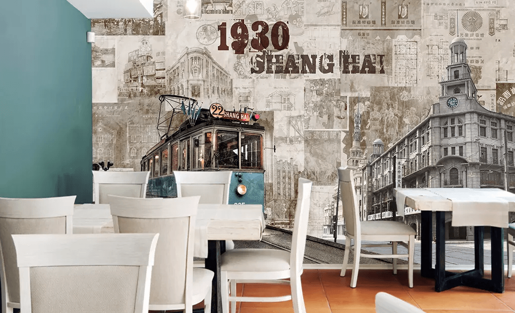 3D Retro Shop Tram 70 Wallpaper AJ Wallpaper 2