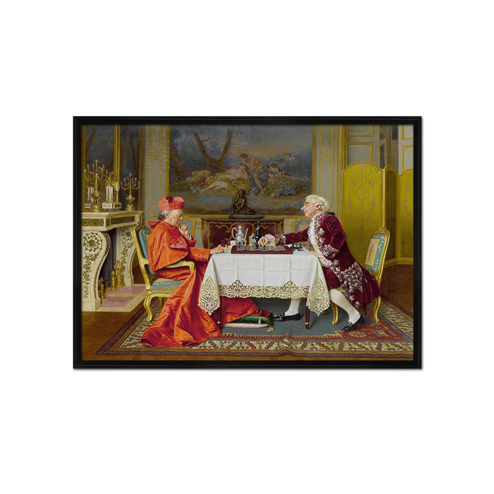 3D Thinking Of Chess 038 Fake Framed Print Painting Wallpaper AJ Creativity Home