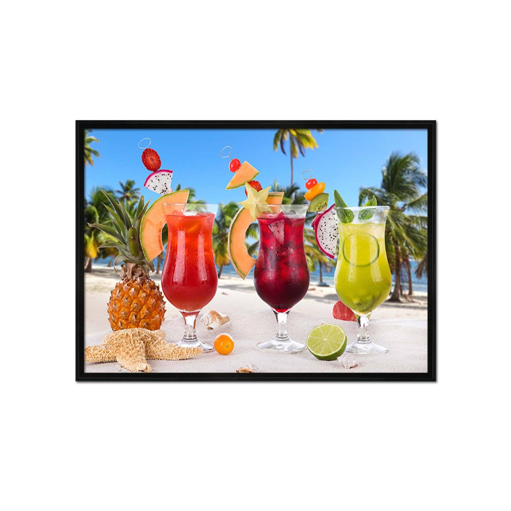 3D Pineapple Juice 115 Fake Framed Print Painting Wallpaper AJ Creativity Home