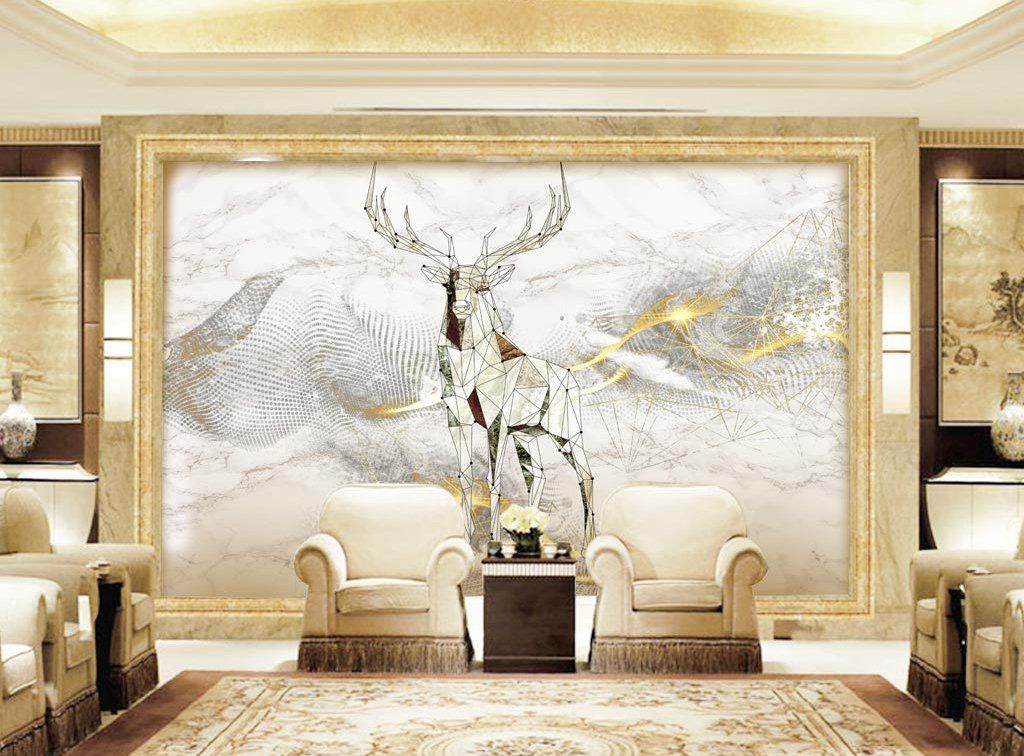 3D Line Elk 157 Wall Murals Wallpaper AJ Wallpaper 2