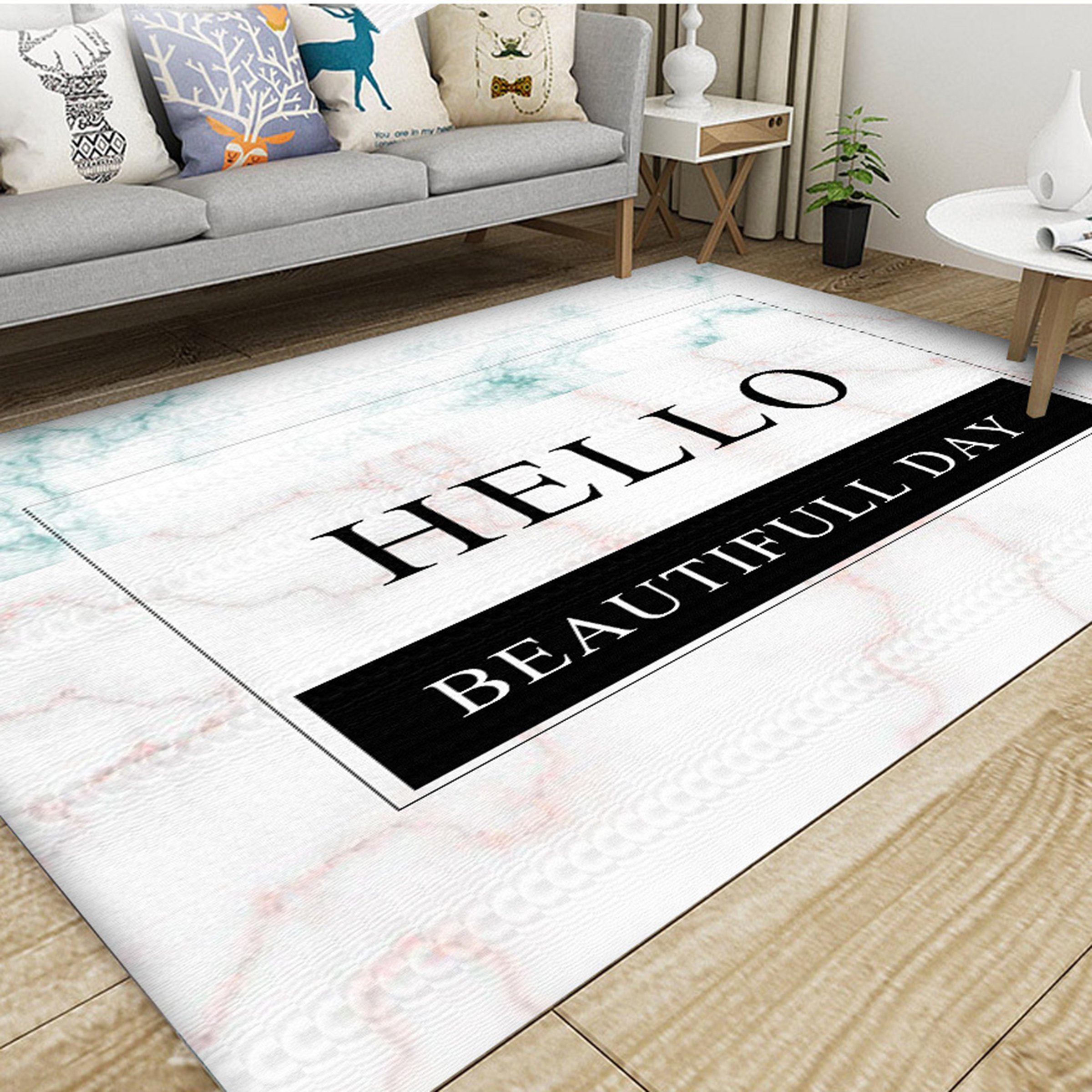 3D Black Letters WG243 Non Slip Rug Mat Mat AJ Creativity Home