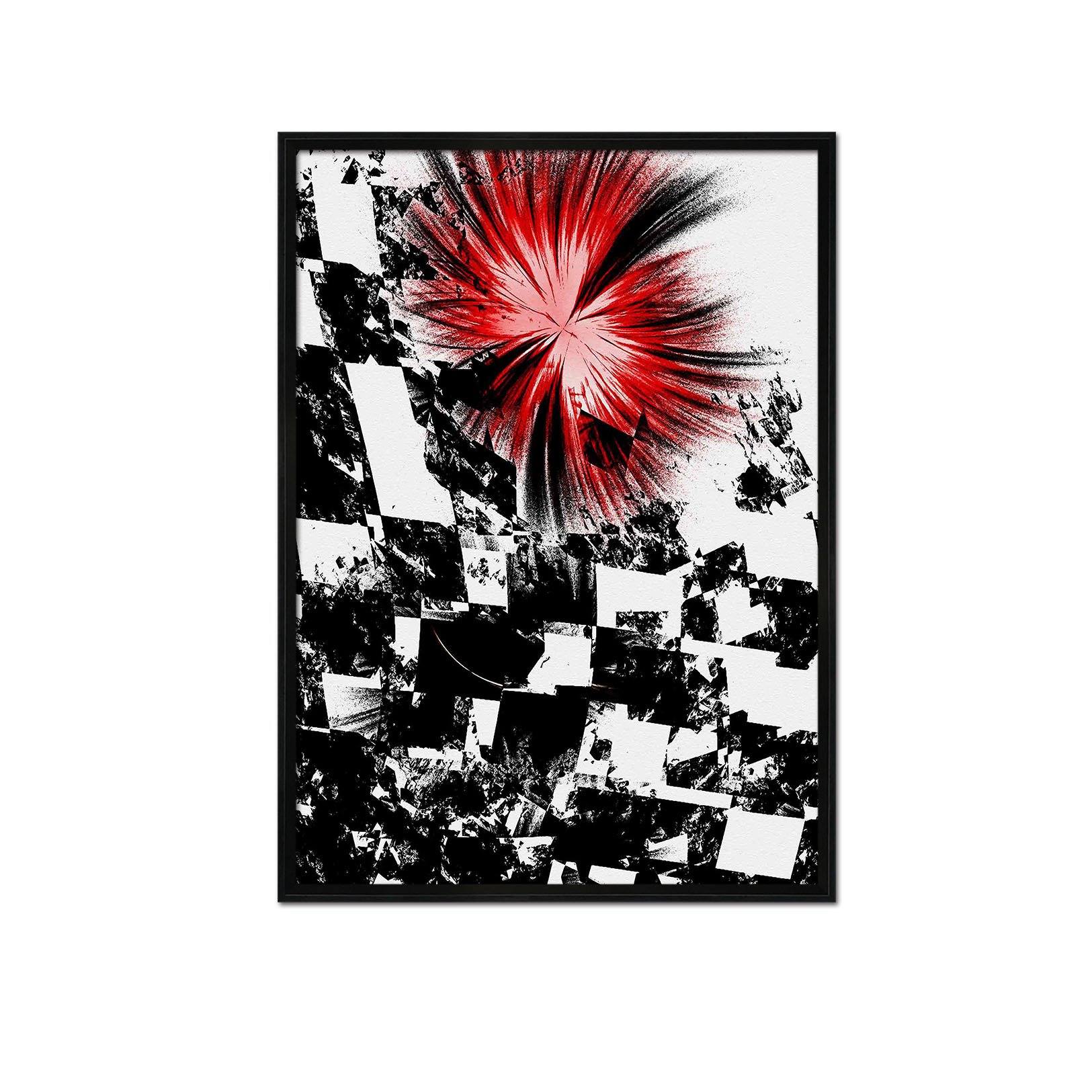 3D Red Flower 131 Fake Framed Print Painting Wallpaper AJ Creativity Home