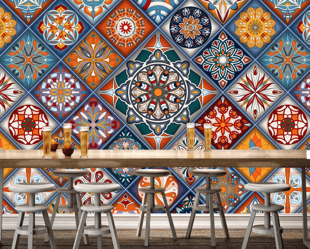 3D Diamond Flower Pattern 416 Wallpaper AJ Wallpaper 2