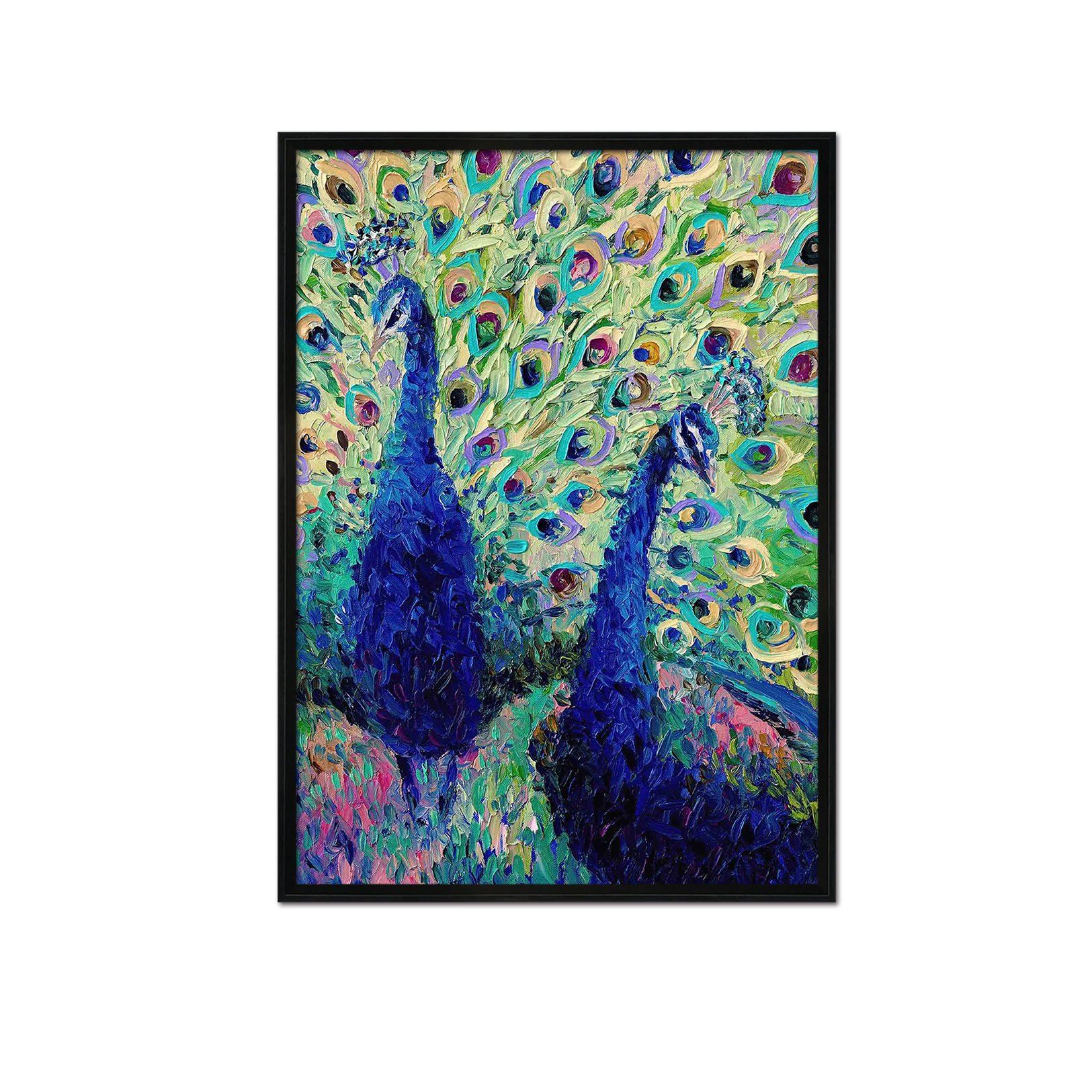 3D Beautiful Peacock 096 Fake Framed Print Painting Wallpaper AJ Creativity Home