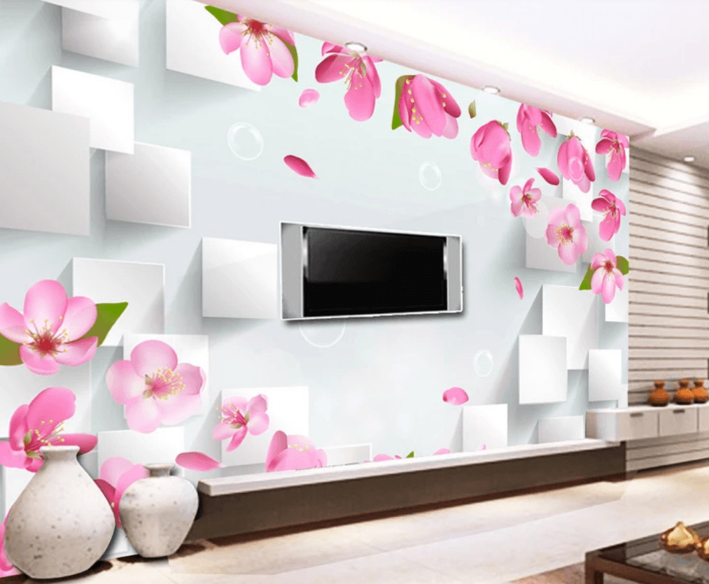 3D Pink Petal Bubble 5 Wallpaper AJ Wallpaper 2