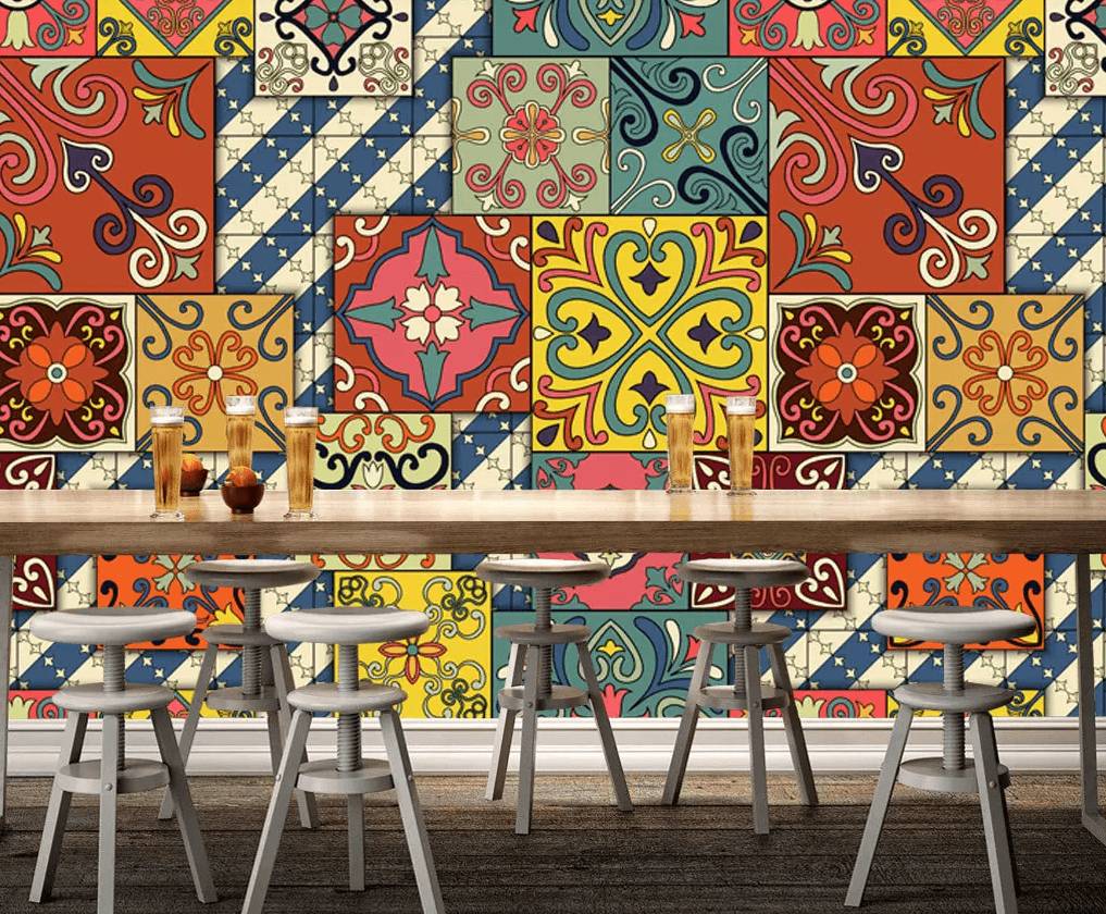 3D Palace Color Pattern 411 Wallpaper AJ Wallpaper 2